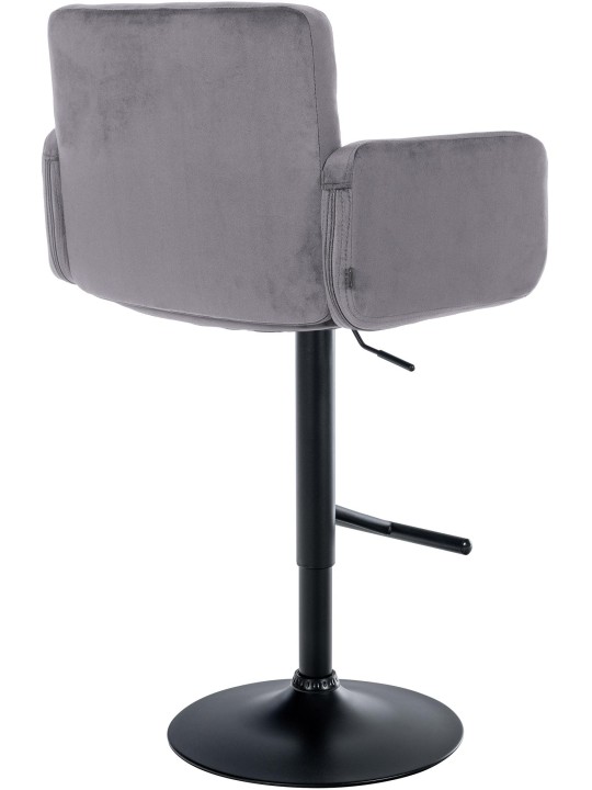 2 db bárszék Los Angeles bársony szett, sötétszürke