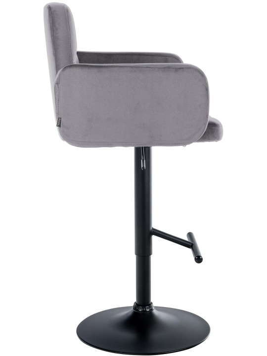 2 db bárszék Los Angeles bársony szett, sötétszürke