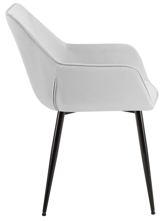 2 db Vessa bársony étkezőszék készlet, világosszürke