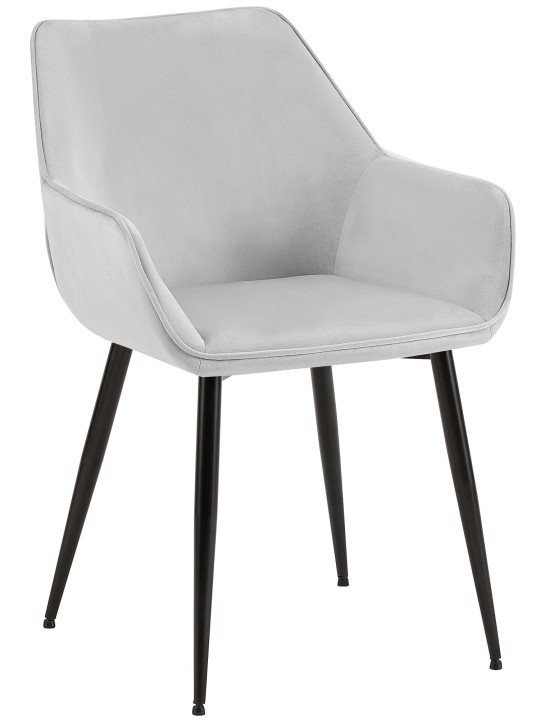 Ebédlőszék Luena bársony, világosszürke