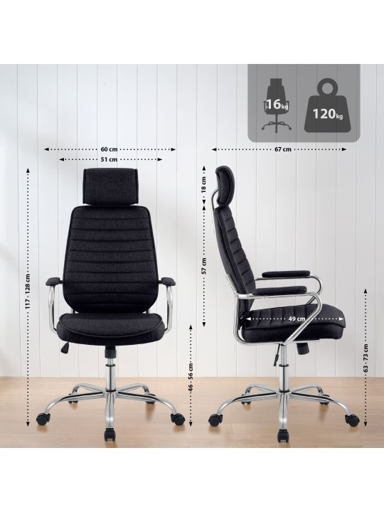 Irodai szék Rako szövet, fekete