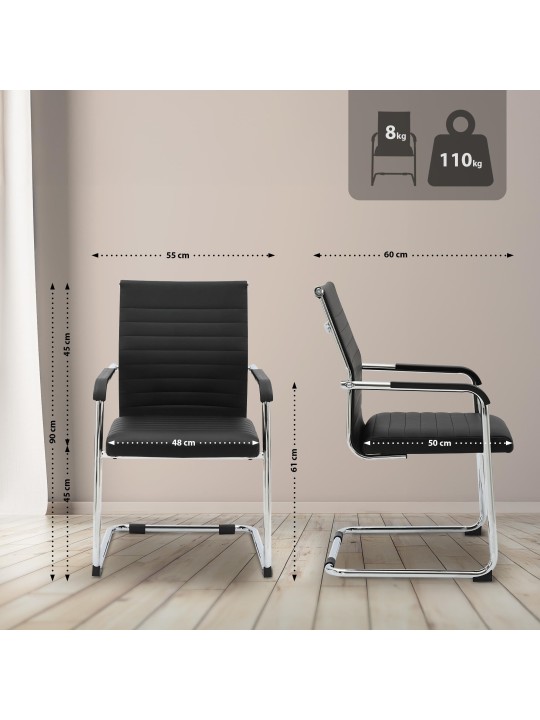 Hakon látogatói szék, fekete