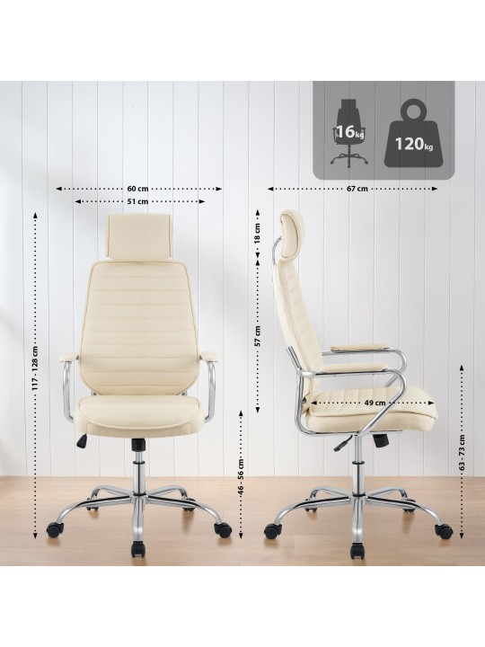 Irodai szék Rako szövet, krém