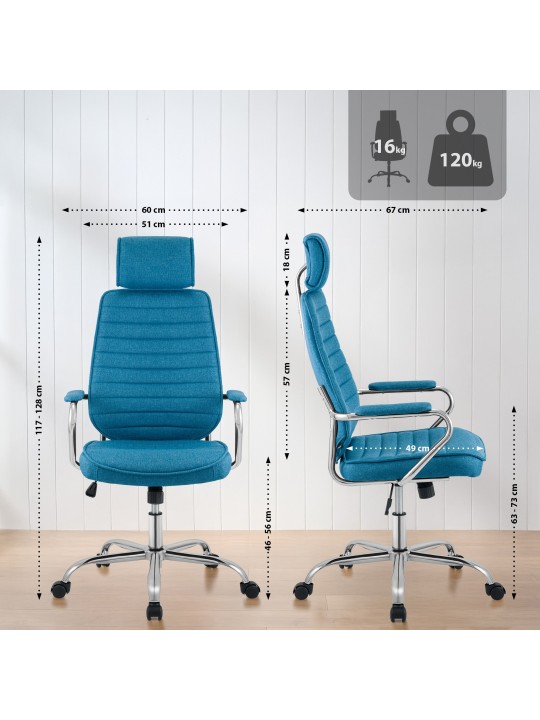 Irodai szék Rako szövet, kék