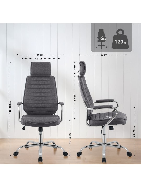 Irodai szék Rako szövet, sötétszürke