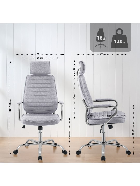 Irodai szék Rako szövet, világosszürke