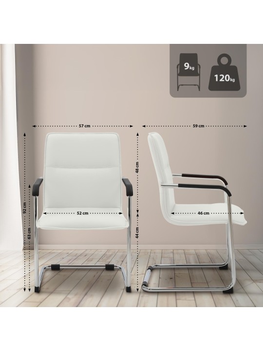 Seattle látogatói szék, fehér Seattle látogatói szék, fehér