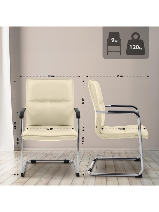 Seattle látogatói szék, krém