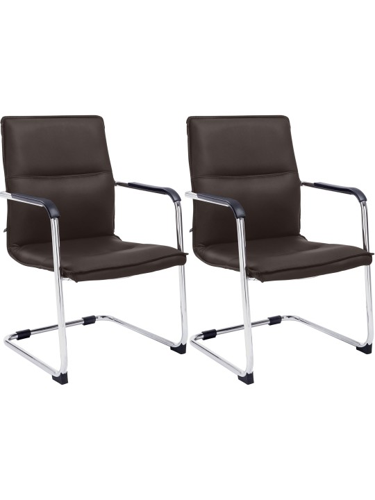 2 db látogatói szék készlet Seattle, barna