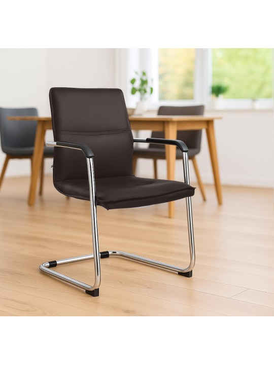 2 db látogatói szék készlet Seattle, barna