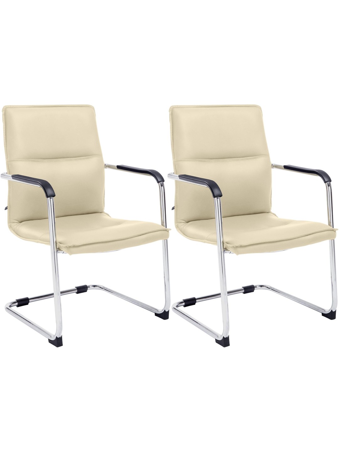 2 db látogatói szék készlet Seattle, krém