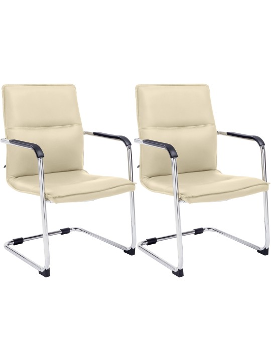 2 db látogatói szék készlet Seattle, krém