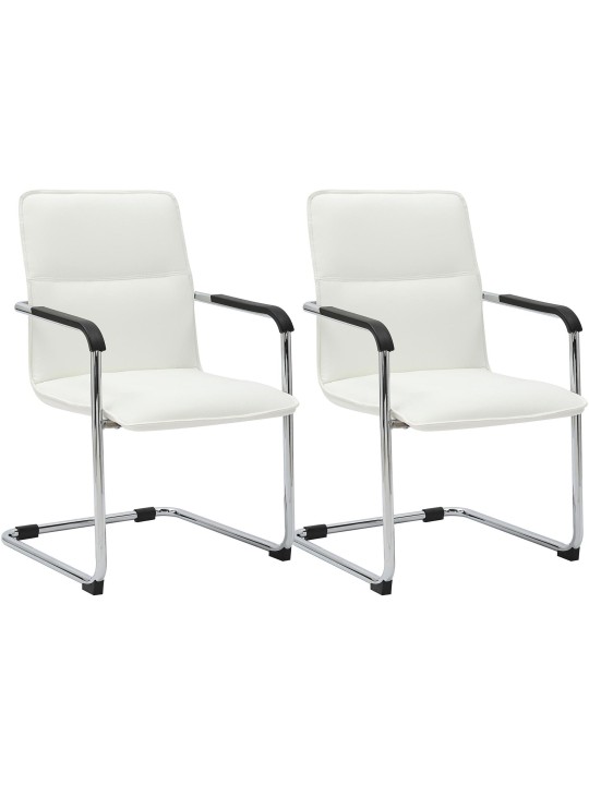2 db látogatói szék készlet Seattle, fehér