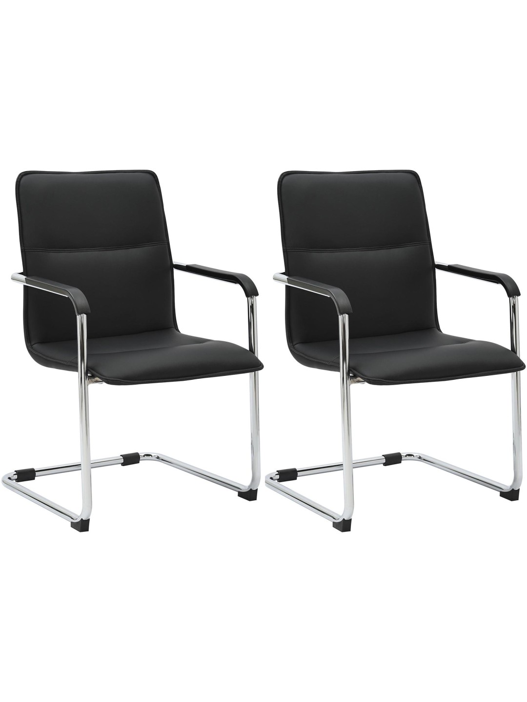 2 db látogatói szék készlet Seattle, fekete