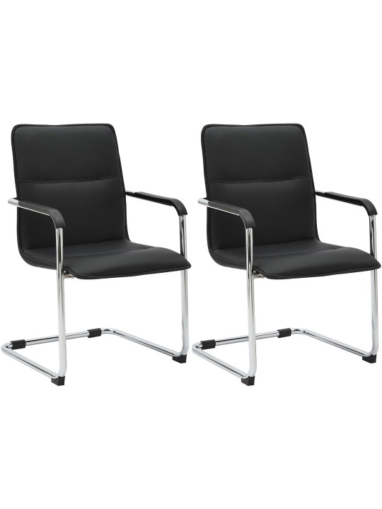 2 db látogatói szék készlet Seattle, fekete
