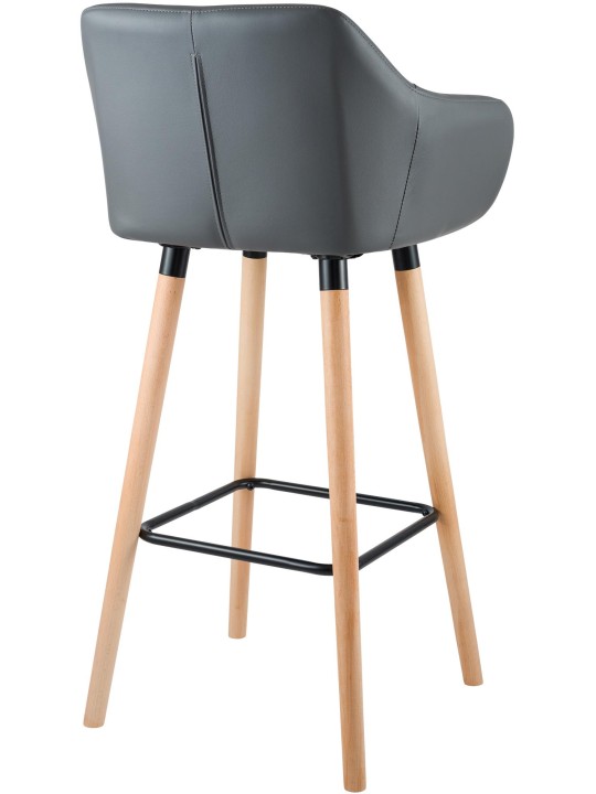 2 db bárszék készlet Grant műbőr, szürke
