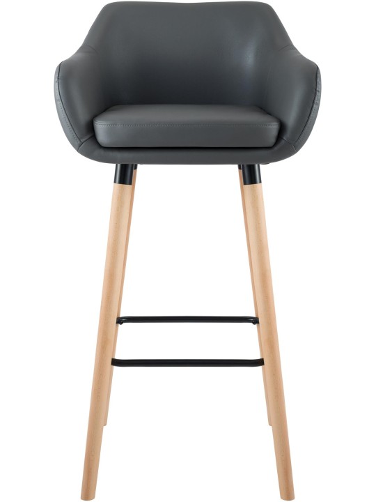 2 db bárszék készlet Grant műbőr, szürke