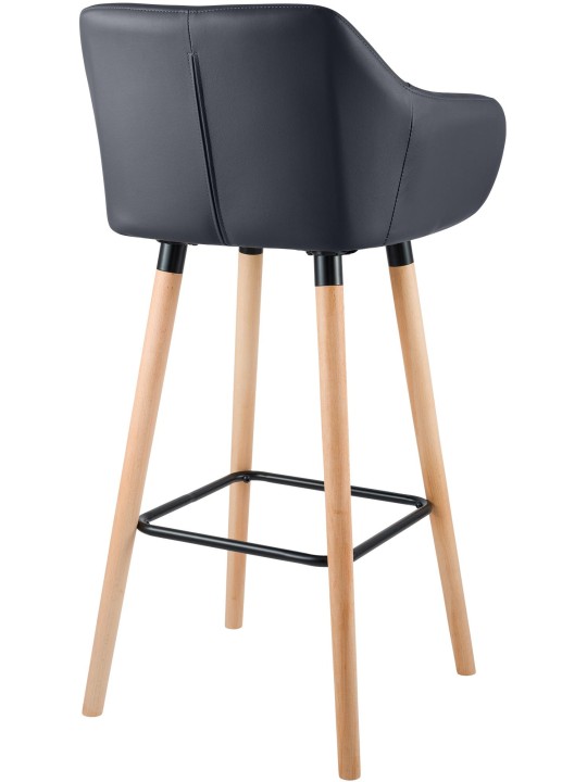 2 db bárszék készlet Grant műbőr, fekete 2 db bárszék készlet Grant műbőr, fekete