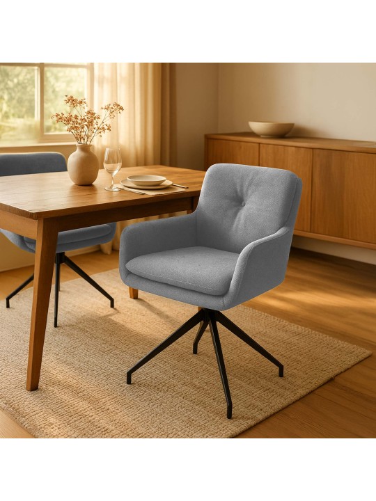 Pickett szövet étkezőszék, szürke Pickett szövet étkezőszék, szürke