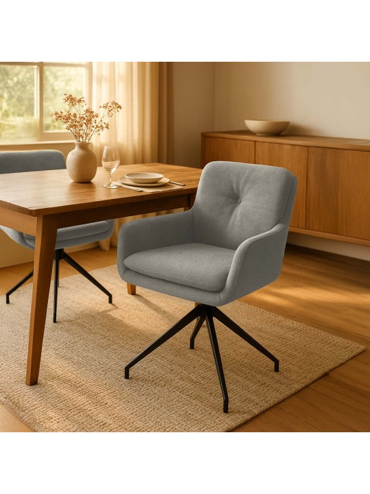 Pickett szövet étkezőszék, taupe Pickett szövet étkezőszék, taupe