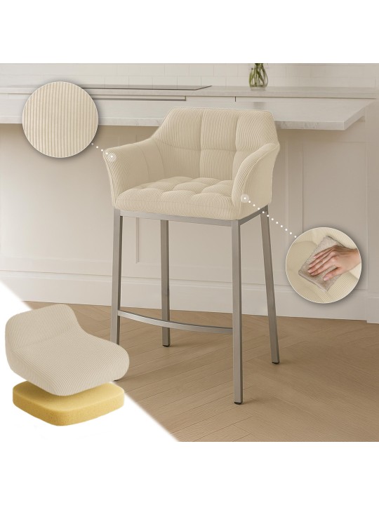 Bárszék Damaso E Cord 4 méteres kerettel, krém