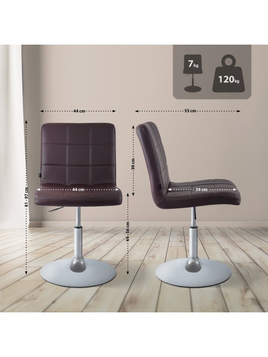 Ricky szék műbőr, barna