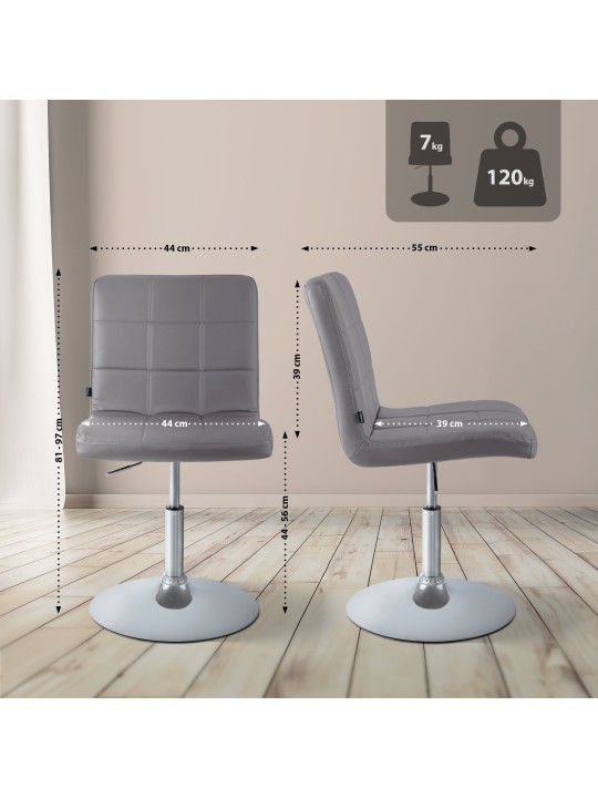 Ricky szék műbőr, szürke