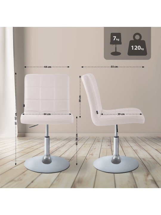 Ricky szék műbőr, fehér