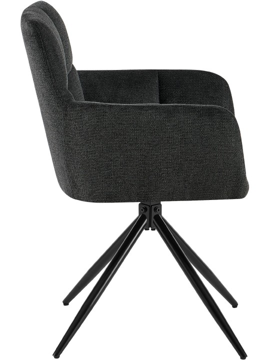 Étkezőszék Jonah szövet, fekete
