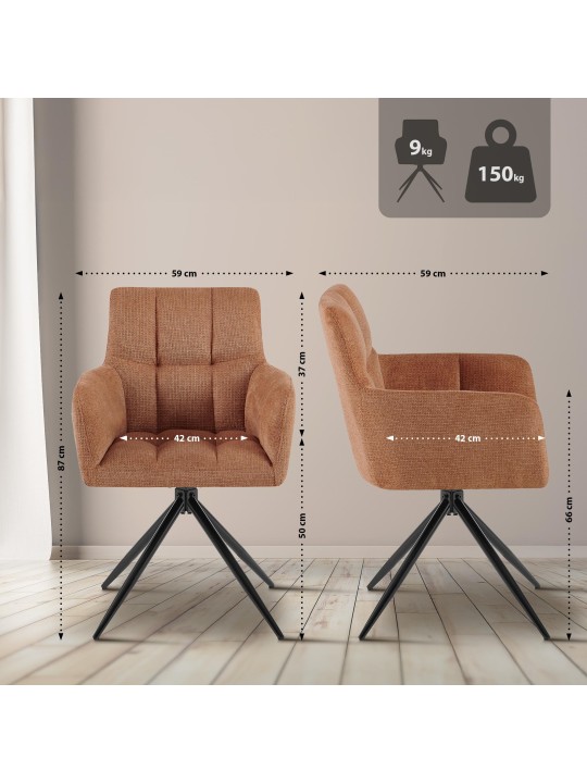 Étkezőszék Jonah szövet, narancs