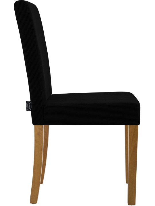 2 db étkezőszékből álló Ina Cord antik lámpakészlet, fekete