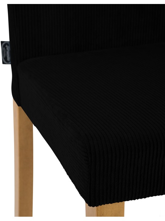 2 db étkezőszékből álló Ina Cord antik lámpakészlet, fekete