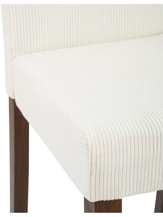 2 db étkezőszékből álló Ina Cord antik sötét készlet, krém