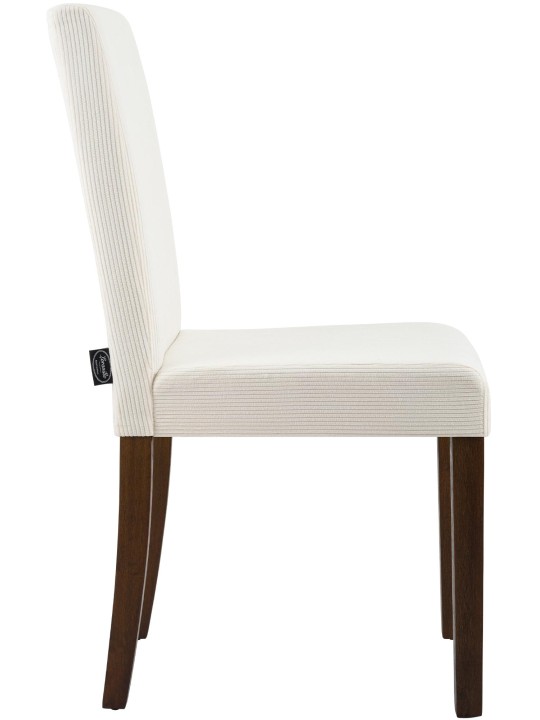 2 db étkezőszékből álló Ina Cord antik sötét készlet, krém