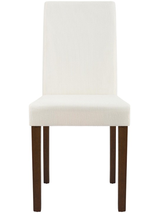 2 db étkezőszékből álló Ina Cord antik sötét készlet, krém