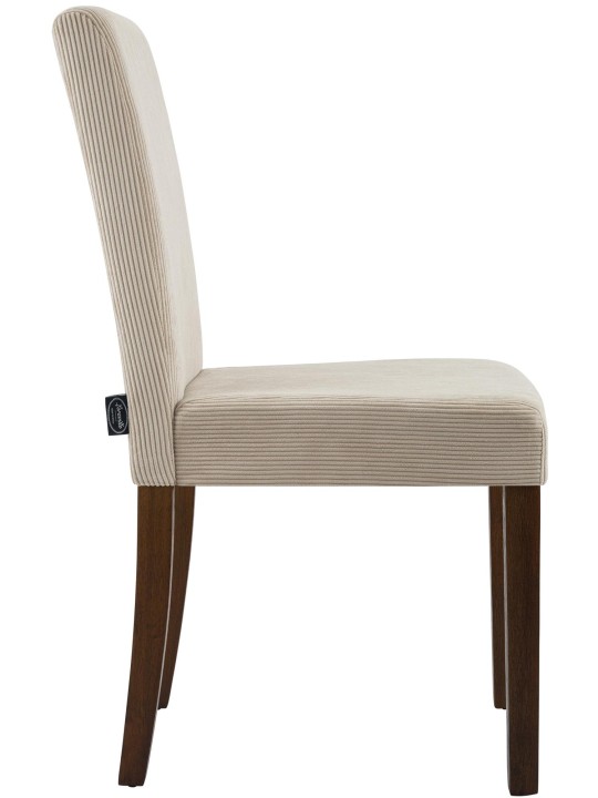 2 db étkezőszékből álló Ina Cord antik sötét készlet, világosbarna