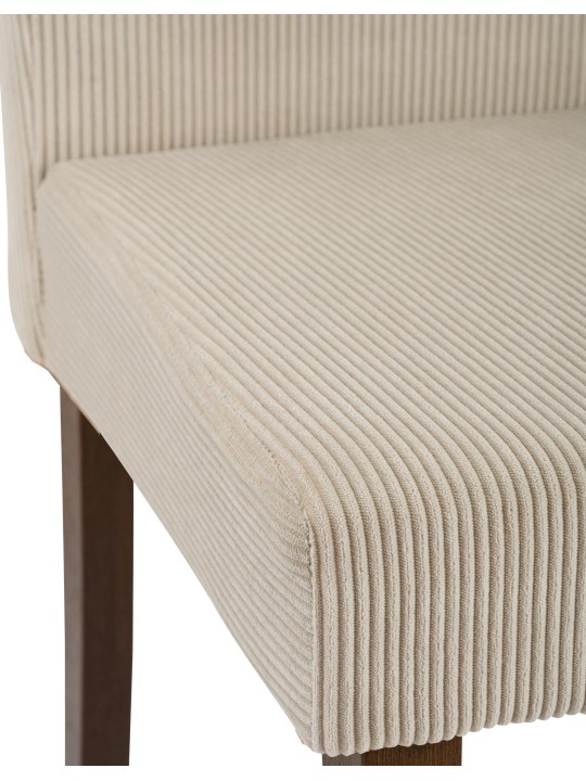 2 db étkezőszékből álló Ina Cord antik sötét készlet, világosbarna