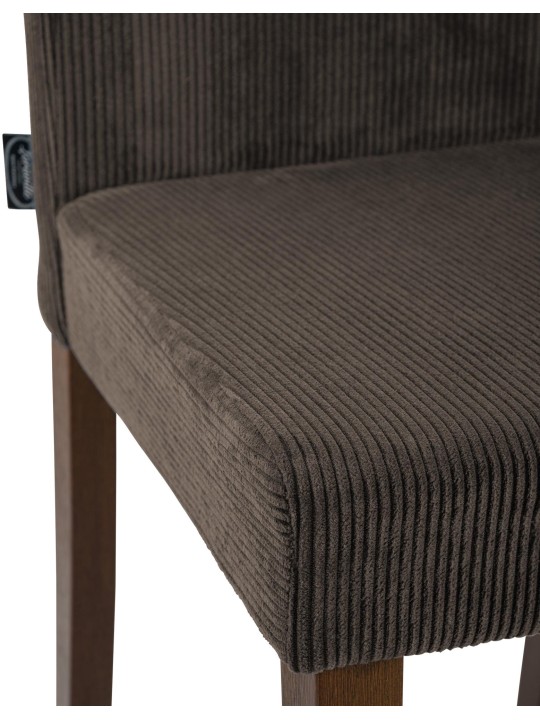 2 db étkezőszékből álló Ina Cord antik sötét készlet, barna