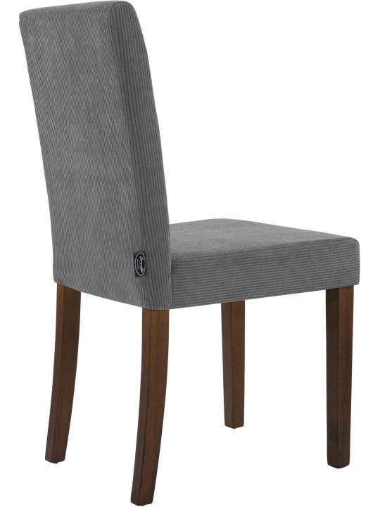 2 db étkezőszékből álló Ina Cord antik sötét készlet, szürke