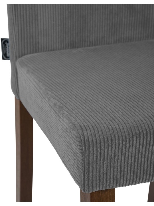 2 db étkezőszékből álló Ina Cord antik sötét készlet, szürke