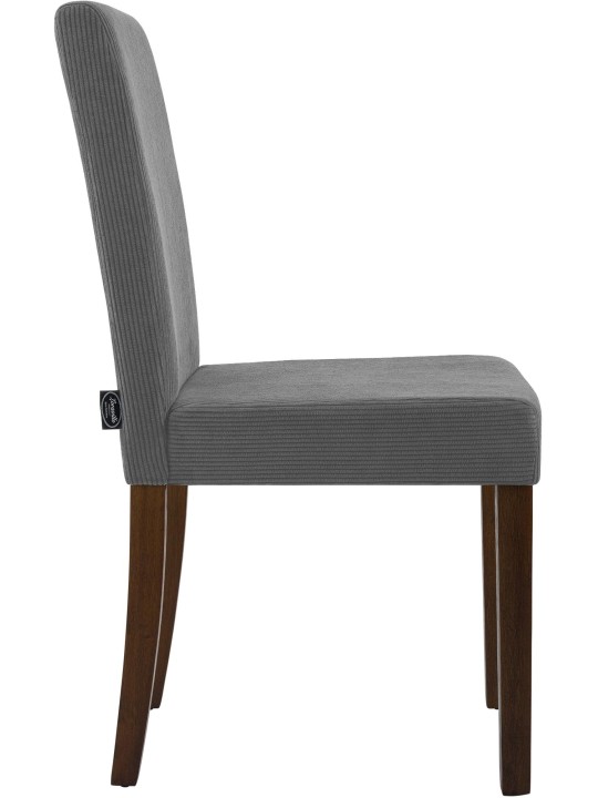 2 db étkezőszékből álló Ina Cord antik sötét készlet, szürke