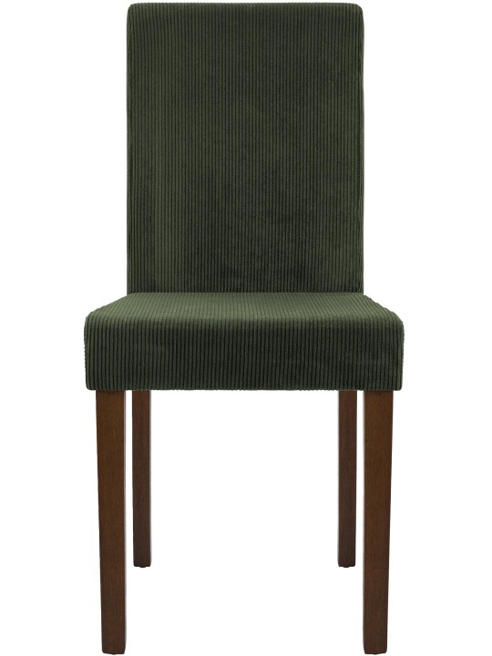 2 db étkezőszékből álló Ina Cord antik sötét készlet, zöld