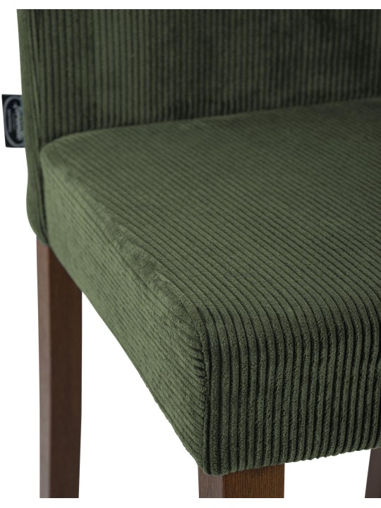 2 db étkezőszékből álló Ina Cord antik sötét készlet, zöld