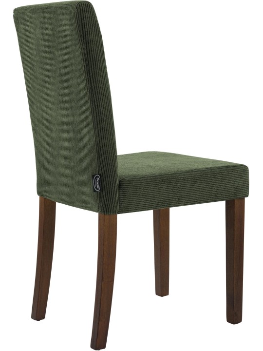 2 db étkezőszékből álló Ina Cord antik sötét készlet, zöld