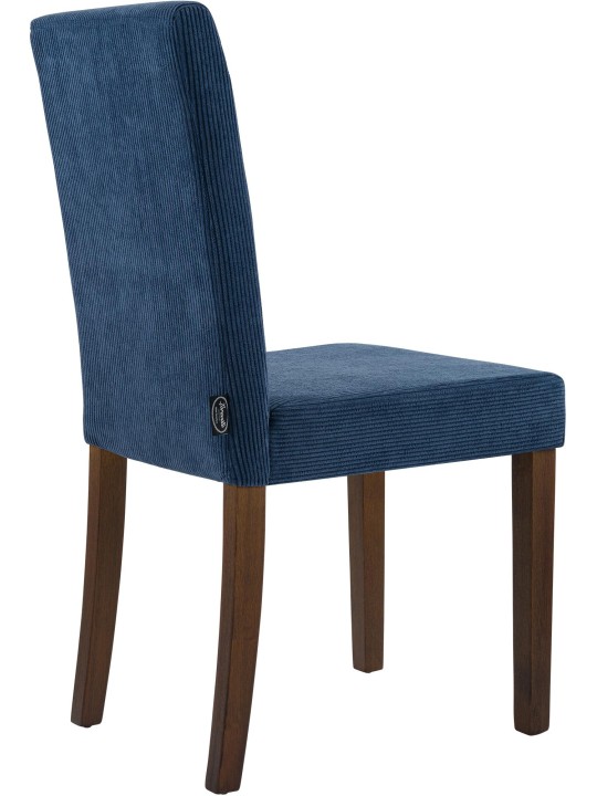 2 db étkezőszékből álló Ina Cord antik sötét készlet, kék