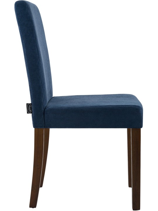 2 db étkezőszékből álló Ina Cord antik sötét készlet, kék