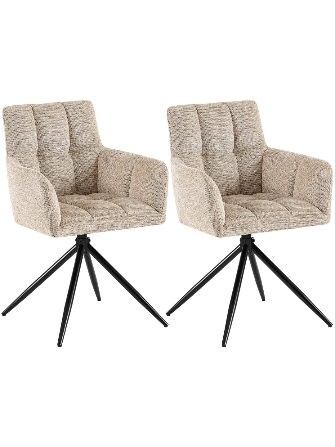 2 db Jonah szövet étkezőszékből álló készlet, világosbarna