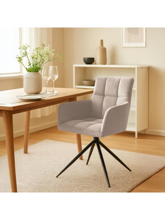 2 db Jonah szövet étkezőszékből álló készlet, világosbarna