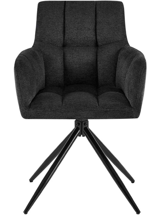 2 db Jonah szövet étkezőszékből álló készlet, fekete