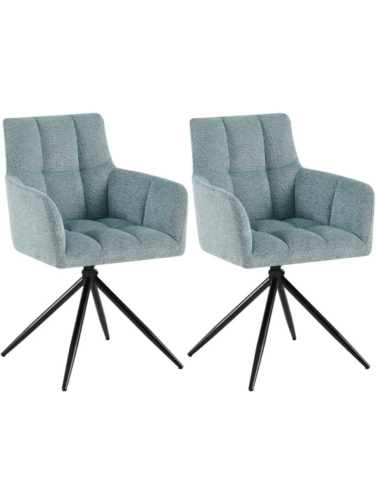 2 db Jonah szövet étkezőszékből álló készlet, türkiz